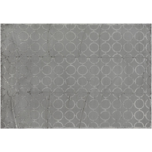 Silver Circles Loop and Cut Rug